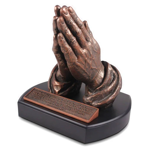 Lighthouse Christian Products Praying Hands Bronze Tone 8.75 Inch Resin Stone Sculpture Figurine