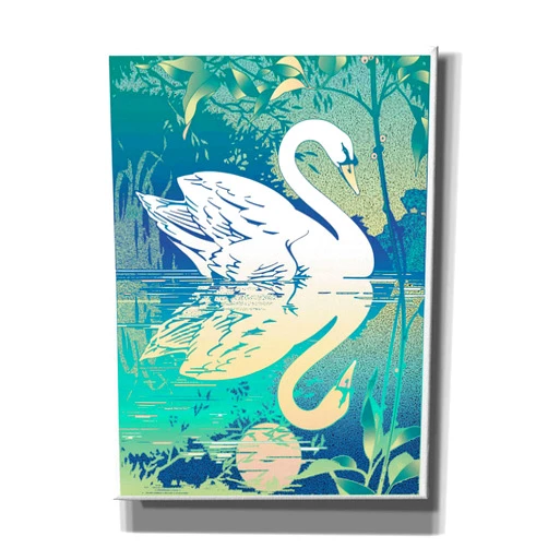 Epic Graffiti 'Swan' by David Chestnutt, Giclee Canvas Wall Art, 12