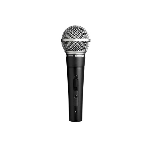 Shure SM58 Pro XLR Dynamic Microphone with On/Off Switch - Professional Studio & Live Performance Cardioid Mic for Vocals, Podcasting, and Recording (SM58S)