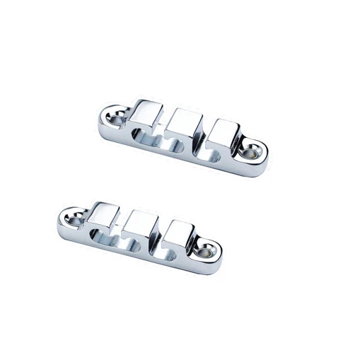 Guyker 2Pcs 3-String Retainer/String Guide for Electric Bass Head Retainer String Tree String Buckle Guide Groove Bass String SR5, Chrome
