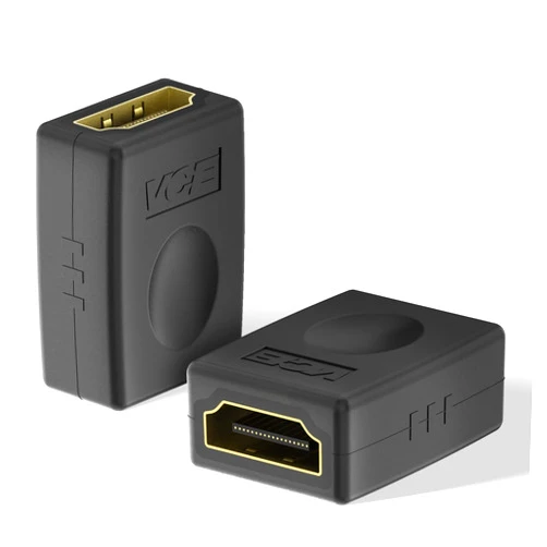 VCE HDMI Coupler HDMI Female to Female Connector 3D 4K HDMI Extension Adapter, 2-Pack