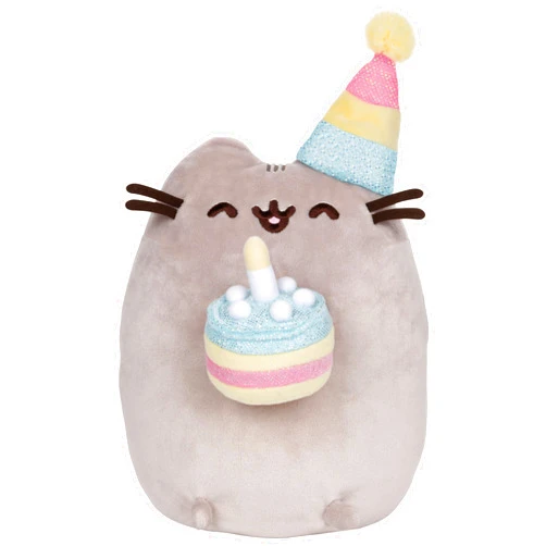 GUND Pusheen Birthday Cake Plush Stuffed Animal Cat, 9.5