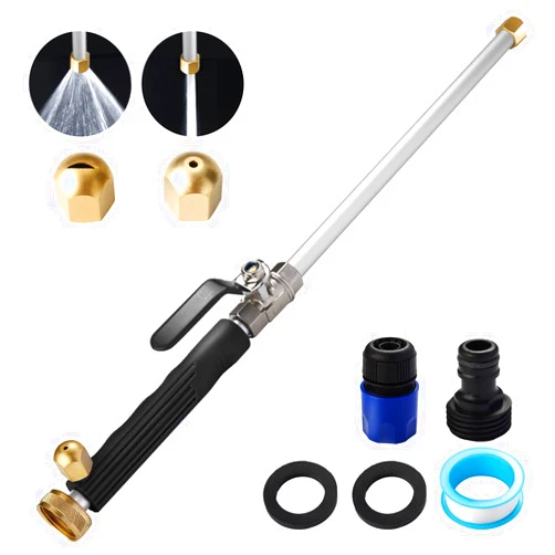 Rerennco Upgraded Jet Nozzle for Garden Hose Power Washer Wand Hydro Jet High Pressure Washer Tools with 2 Different Nozzles and Hose Quick Connectors