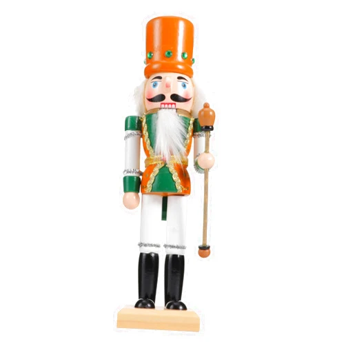 Ciieeo 1pc Nutcracker Puppets Christmas Nutcracker Wooden Walnut Soldier Wood Doll Decor Xmas Walnut Soldier