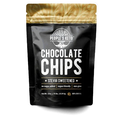 Wholesome Provisions Sugar Free Large Chocolate Chips, Stevia Sweetened, 12 oz. Value Size, Non-GMO, Vegan, Keto, Low Carb, 60% Cocoa, All Natural, Baking Chips, Gluten Free, No Sugar Added (1 Pack)