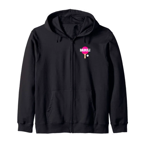 Table Tennis Sports Fan Babuli Name Girls Table Tennis Ping Pong Game Racket Sports Zip Hoodie