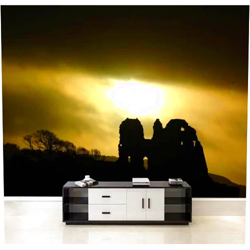 QDAXZJPRLB Wallpaper Wall Mural Castle Doom Self Adhesive Peel & Stick Wallpaper Removable Large Wall Sticker Decal Posters Home Decor for Living Room