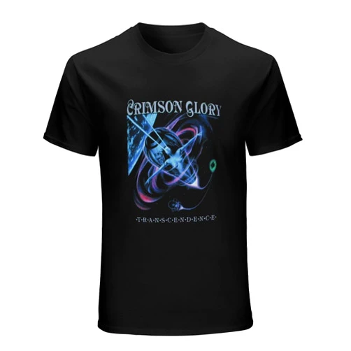 Cavid Karrie Men's Crimson Glory Transcendence Progressive Heavy Metal Design Cotton T Shirt Black