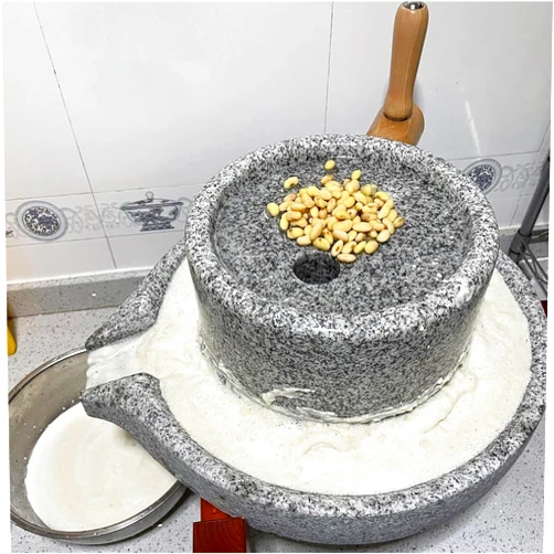 Sufeasdf Stone Mill,Grain mill Hand Cereal Stone Mill Grinder, Heavy Huty Paste Mill Wet Grinder for Home School Handmade, Bean Barley Spice Herb)(M (22cmx35cm))