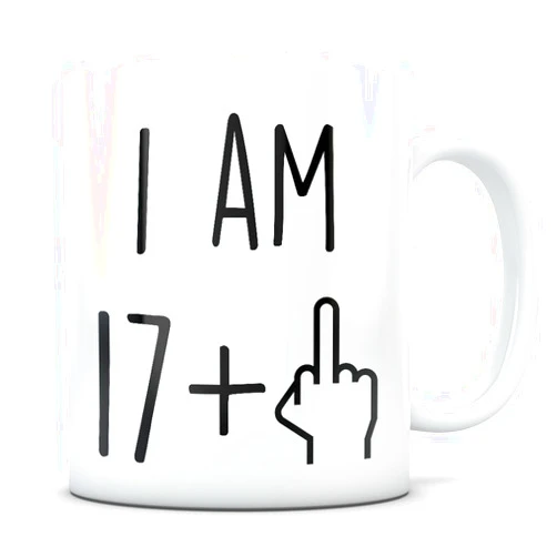UltimateGiftsShop Funny 18th Birthday Gift for Women and Men - Turning 18 Years Old Happy Bday Coffee Mug - Gag Party Cup Idea as a Joke Celebration - Best Eightteen Adult Birthday Presents
