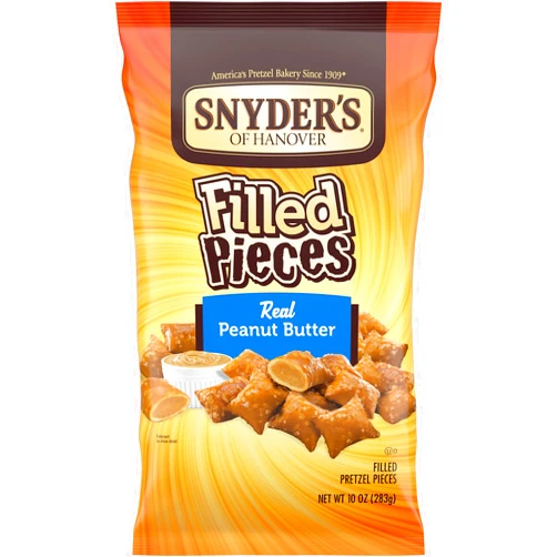 Snyder's of Hanover Pretzels Pieces, Peanut Butter Filled, 10 Ounce Bag