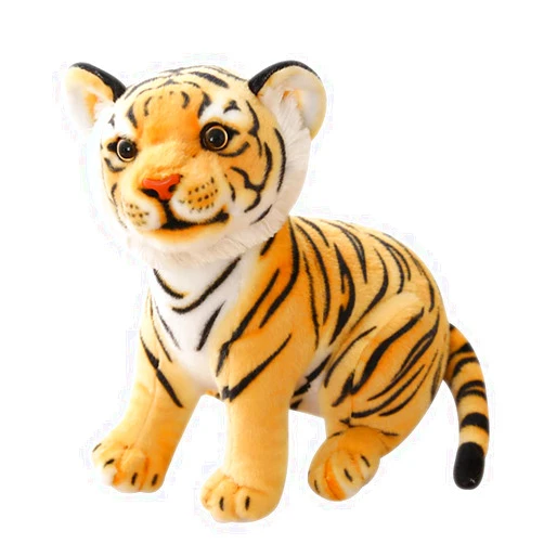 GUDVES Tigers Plush Toy Stuffed Animal Plush Cat - by Tiger Tale Toys Cute Lifelike Tiger Stuffed Animals Animals Kids Toy Gift for Boy Baby Hug Tiger - Lifelike Stuffed Animal (7.8 in, Yellow Tiger)