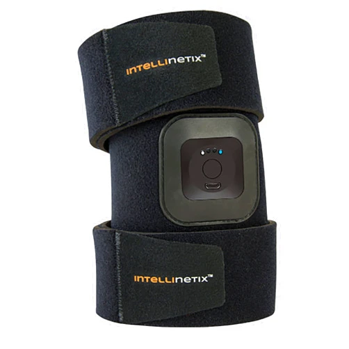Intellinetix Brownmed Quad/Thigh Therapy Wrap - Thigh & Quad Compression Sleeve - Active Wrap with Wearable Leg Massager - Adjustable Quad & Thigh Compression Wrap for Men & Women