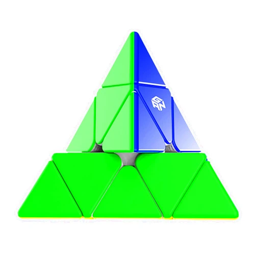CuberShop GAN Pyraminx M Magnetic Speed Cube (Standard Core Positioning Frosted Ver.), GAN 2020 Liteweight Stickerless Pyramid Cube, with Innovative Core Positioning System