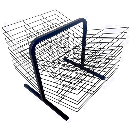 YSCMX Art Drying Rack, Mobile Art Drying Easel Rack with Wire Shelves for Works of Art, Black Powder Coated Finish，Air-Drying Display Rack Ideal for Schools and Art Clubs (Size : 65x44x42CM)