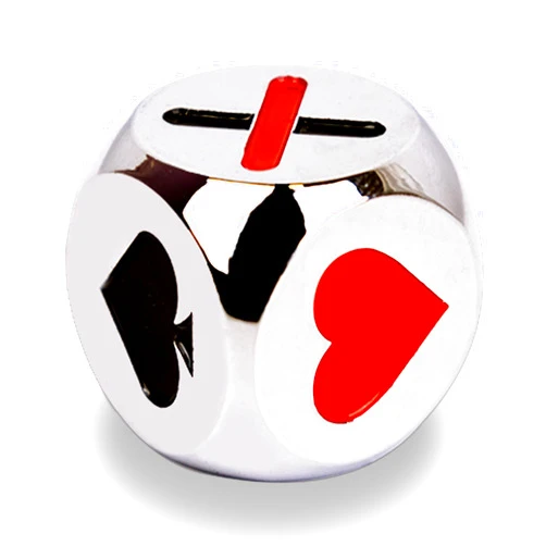 WodGod Premium Stainless Metal Trump Marker Dice, Trump Marker, Trump Indicator,Metal Euchre Cube,Trump Dice for use with Euchre,Pinochle,Bridge and More