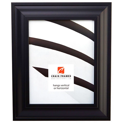 Craig Frames 21834700BK 8 by 10-Inch Picture Frame, Smooth Wrap Finish, 2-Inch Wide, Black