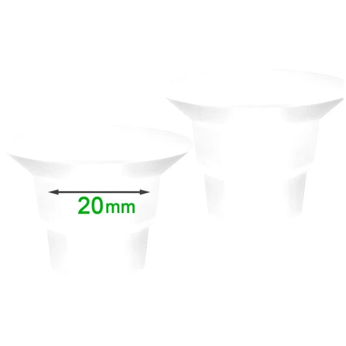 Mompmuir 20mm Silicone Flange Inserts Compatible with Elvie Stride Lansinoh Medela for Spectra Insert Willow go TSRETE Momcozy S9 S12 Bellababy Maymom Pump Parts Reduce 24-25mm Elastic Nipple to 20mm