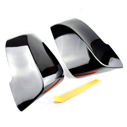 Zyxsss Rearview Mirror Covers Caps Replacement Side Rear-View Carbon Fiber Gloss Black， for BMW 5 Series F10 F11 Lci 2014-2017