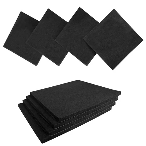 Salimhib 8 Pcs Black Adhesive Foam Padding, Closed Cell Foam Sheet 1/4