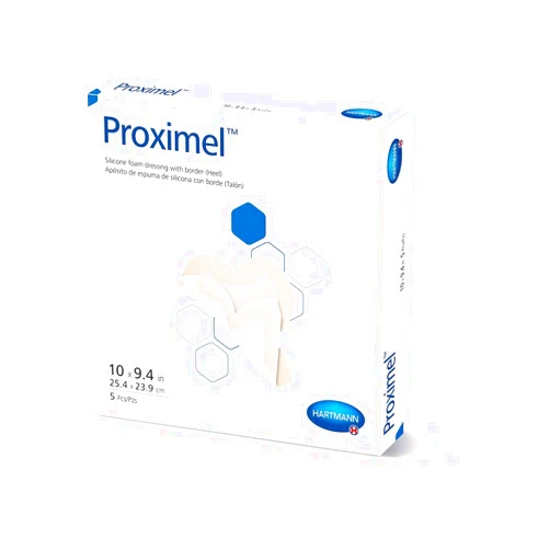 HARTMANN H Hartmann 14800000 Proximel Silicone Foam Dressing with Border, Heel, Pack of 5