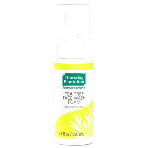 Thursday Plantation Tea Tree Face Wash Foam, Gentle Soap-Free Skin Cleanser, 5.1 fl oz