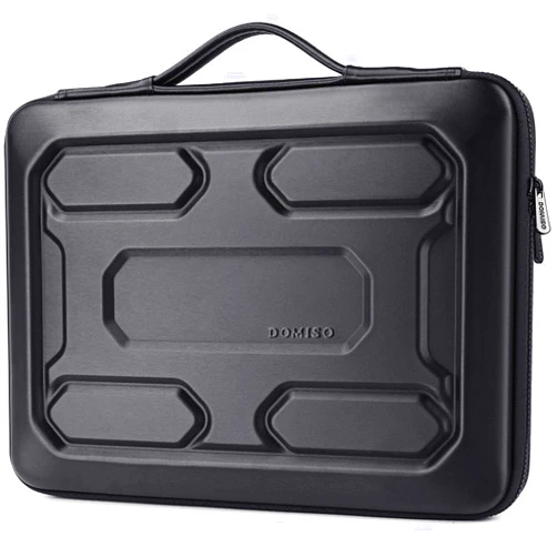 DOMISO 17 inch Laptop Sleeve with Handle Shockproof Computer Bag Waterproof EVA Protective Carrying Case for 17.3