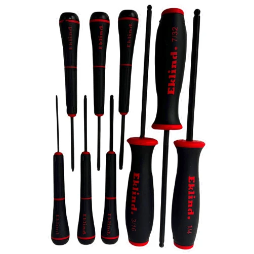 Eklind Tool EKLIND 90109 Ball-Hex (allen) Screwdriver - 9pc set SAE Inch Sizes 5/64-1/4
