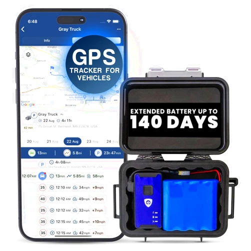 Brickhouse Security GPS Car Tracker - Hidden Tracker for Vehicles - Long Lasting Battery 140-Day LTE GPS Tracking Device for Vehicles with Magnetic Case & Extended Battery - Subscription Required