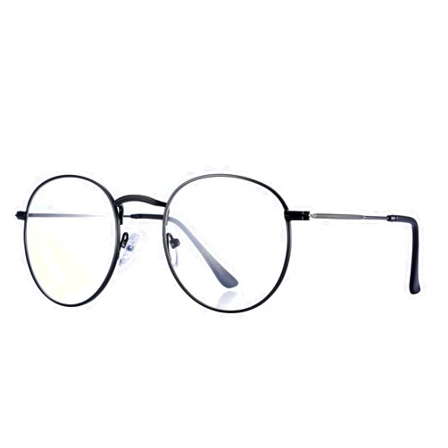 Pro Acme Classic Round Metal Clear Lens Glasses Frame Unisex Circle Eyeglasses (Black)