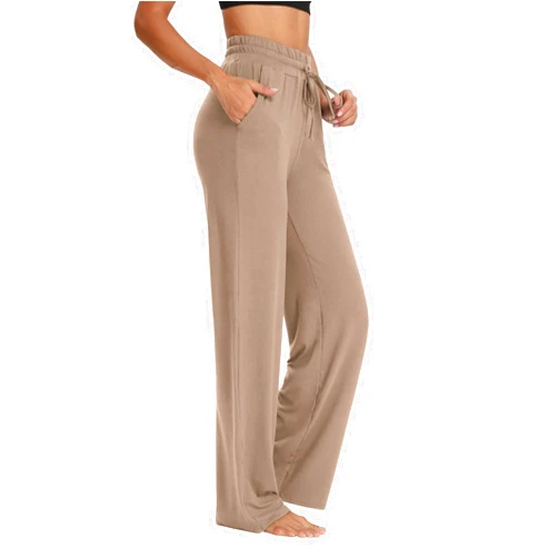 Sarin Mathews Womens Yoga Sweatpants Wide Leg High Waisted Lounge Pajamas Pants Comfy Workout Loose Pants with Pockets