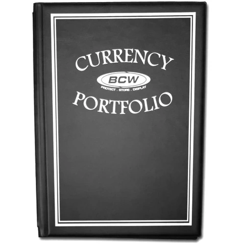 BCW Currency Portfolio - Compact Bill Organizer with 10 Sealed 3-Pocket Pages