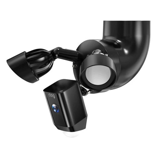 SURVADV Wall Mount for Ring Floodlight Camera Wired Pro/Plus & Blink Wired Floodlight Camera, Adjustable Angle Eave Mount for Indoor/Outdoor Surveillance Cam, ABS Stable Protective Case Mount Holder - Black