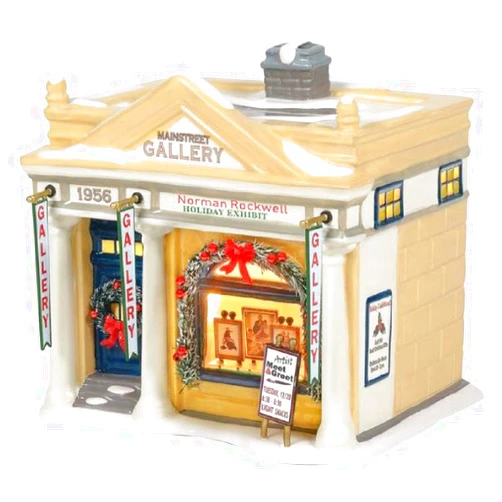 Department 56 Snow Village Rockwell's Holiday Exhibit Building 6005450 New