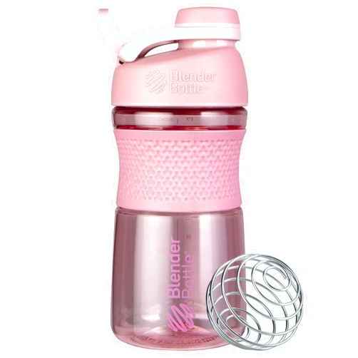 BlenderBottle SportMixer Shaker Bottle Perfect for Protein Shakes and Pre Workout, 20-Ounce, Rose