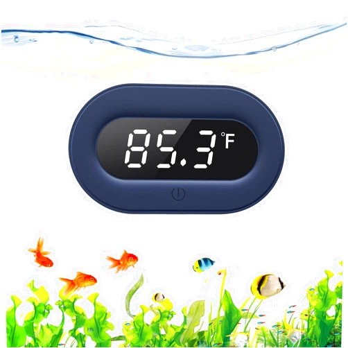 PAIZOO Fish Tank Thermometer, LED Digital Aquarium Thermometer Highly Accurate Temperature Measurement, Tank Thermometer for Freshwater and Saltwater, White Display ±0.9℉