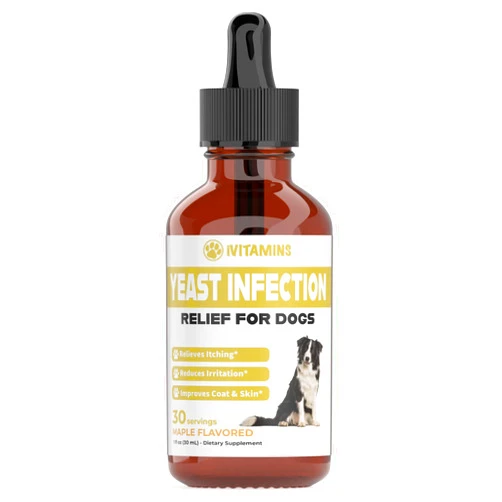 IVitamins Natural Yeast Infection Treatment for Dogs | Helps to Support Itching Relief, Allergy Relief, Scratching Relief & More | Dog Ear Infection Treatment | Itch Relief for Dogs | Dog Itch Relief |