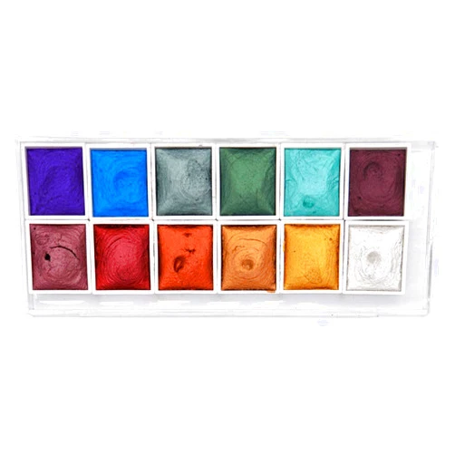 Hongwen Watercolor Paint Set - 12 Colors Metallic Glitter Art Supplies for Artists Watercolor Paint Set, Kids & Adults