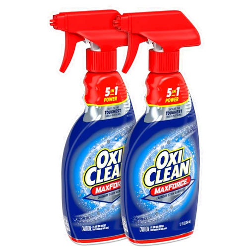 Turn to Learn Oxi, Clean Spray Stain Remover 2-Pack – Oxi Clean Max Force Spray Stain Remover for Clothes Laundry – Spray and Wash Stain Remover for Delicate Fabrics, All Washable Fabrics