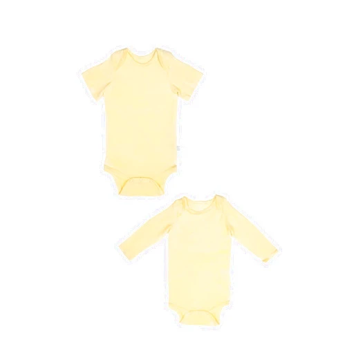 Little Chirya Soft Bamboo Viscose 2-Pack Short & Long-Sleeve Bodysuit set