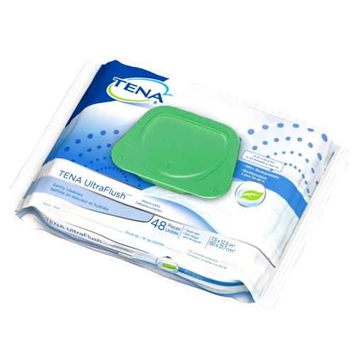 SCA SQ65726 - Sca Personal Care Inc Tena Ultra Flush Washcloth, 7.5 x 12.5