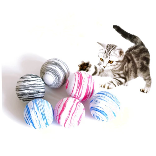 Icicecream Cats Toys Balls with Planet Design Soft EVA Foam Ball for Indoor cat and Small Dogs (12 pcs)