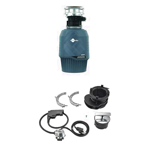 InSinkErator EVO CVR CNTRL Evolution Cover Control 3/4 HP, Advanced Series EZ Connect Batch Feed Food Waste Garbage Disposal + InSinkErator CCKIT-00A Evolution Batch Feed Adaptor Cover Control Kit