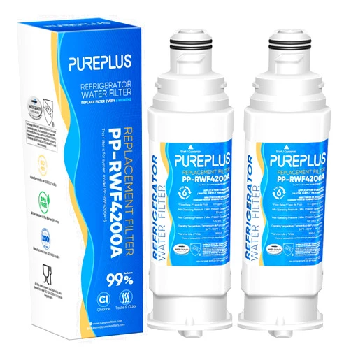 PUREPLUS DA97-17376B Water Filter Replacement for Samsung HAF-QIN, HAF-QIN/EXP, DA97-08006C, RF23M8070SG, RF23M8070SR, RF23M8090SG, RF23M8090SR, RF23M8570SR, RF23M8590SG Refrigerator, 2Pack