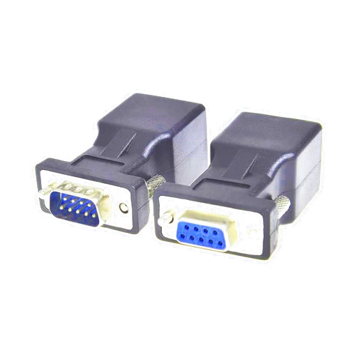 SHANFEILU RS232 DB9 to RJ45 Serial Adapter DB9 Male to RJ45 Female Serial Converter and DB9 Female to RJ45 Female Serial Coupler LAN Ethernet Cat5e Cat6 Extender Adapter 2pcs