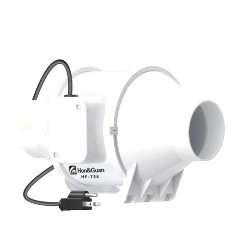 Hon&Guan 3 Inch Duct Fan, High Efficiency Inline Fan Mixed Flow Ventilation System Exhaust Air Fan for Bathroom, Kitchen, Grow Tent, 3D Printer (S Series)