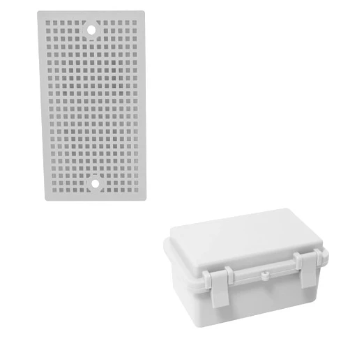 LMioEtool ABS IP65 Junction Box Hinged Shell Cover 5.9 x 3.9 x 2.8inch with Extra Mounting Plate