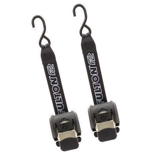Fulton 2062100 F2 Retractable Boat Transom Tie Down Straps (Pair of 2), 2 x 43 Inches, 600 lbs. Capacity, 1,800 lbs. Break Strength, Stainless Steel