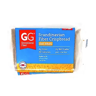 GG Scandinavian Fiber Crispbread with Oat Bran Pack of 3 (3.5 oz. - 100g) - The Appetite Control Cracker 3.5 Ounce (Pack of 3)
