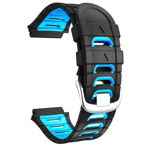 ANCOOL Compatible with Garmin Forerunner 920XT Bands Soft Sport Watch Band Replacement for Forerunner 920XT Smartwatch, Black/Blue